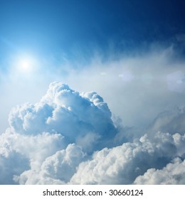 dramatic storm clouds with sun - Shutterstock ID 30660124