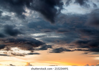 Dramatic stormy clouds