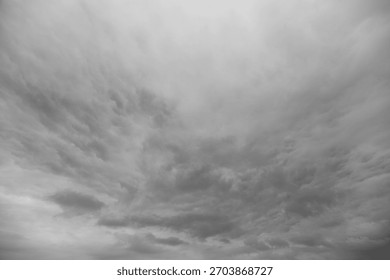 Dramatic and Striking Cloud Formation Set Against a Monochrome Sky with Rich Layers