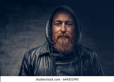 Dramatic Studio Portrait Redhead Bearded Male Stock Photo 644351995