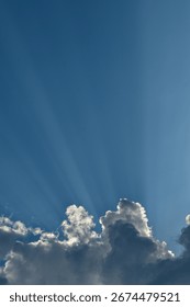 Dramatic Sun Rays Breaking Through Clouds