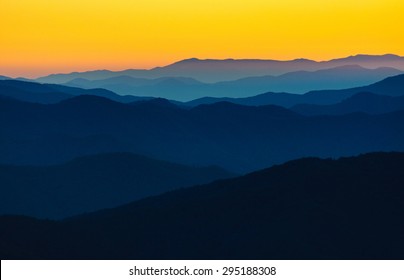 Dramatic Sunrise At Great Smokey Mountains