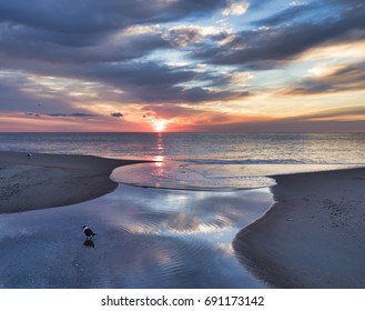 A Dramatic Sunrise On The Delaware Coast.