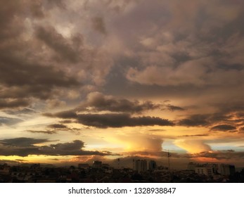 Dramatic sunset with amazing clouds