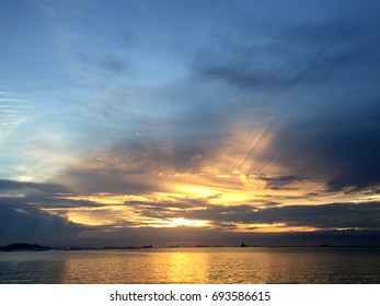 dramatic Sunset by the sea