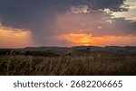 dramatic sunset cloudscape over Nebraska Sanhills