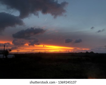 Dramatic sunset in Cornwall