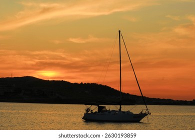 Dramatic Sunset in Ayvalık,Turkey. cunda