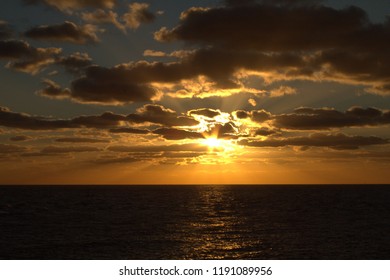 Dramatic Sunset At The Río De La Plata, Also Known As  River Plate (Colonia Del Sacramento, Uruguay)