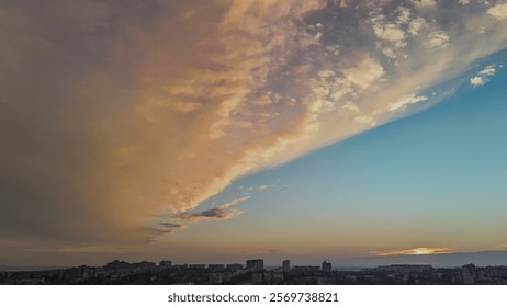 Dramatic Sunset with Fiery Clouds