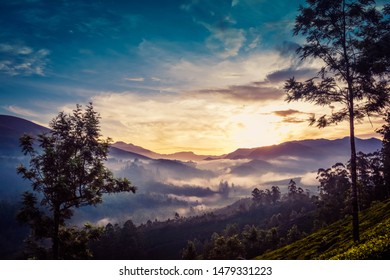 Dramatic Sunset at Hill Station
