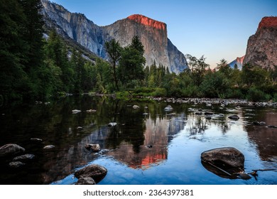Dramatic Sunset on the El Capitan, Yosemite National Park, California