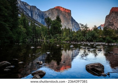 Dramatic Sunset on the El Capitan, Yosemite National Park, California
