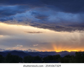 Dramatic Sunset on Mountain Landscape