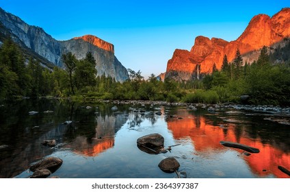 Dramatic Sunset on the Valley View, Yosemite National Park, California