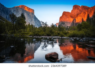Dramatic Sunset on the Valley View, Yosemite National Park, California