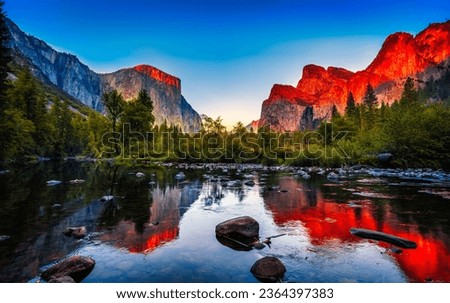 Dramatic Sunset on the Valley View, Yosemite National Park, California