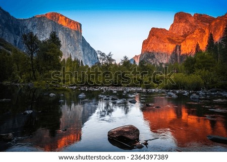 Dramatic Sunset on the Valley View, Yosemite National Park, California