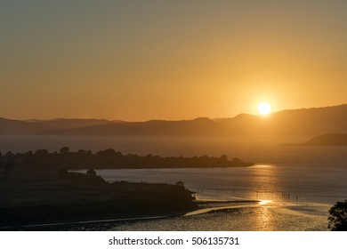Dramatic Sunset over Bay.