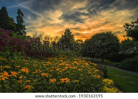 Dramatic sunset over Coombe Park, Croydon, UK