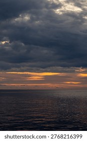 Dramatic Sunset Over the Ocean
