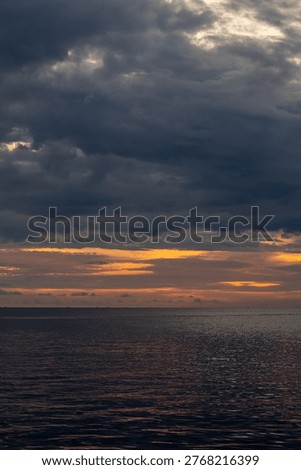 Dramatic Sunset Over the Ocean