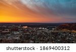 Dramatic Sunset over Red Wing in Minnesota