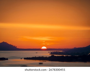 Dramatic Sunset Panorama Over the Evening Sky
