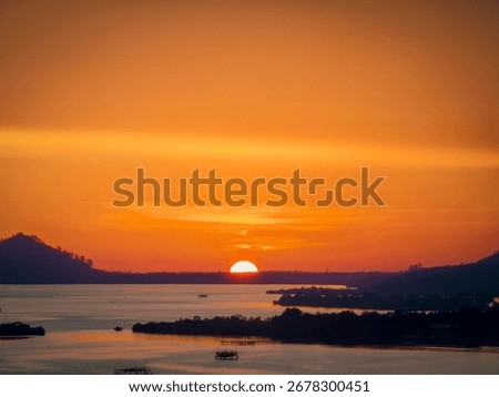 Dramatic Sunset Panorama Over the Evening Sky