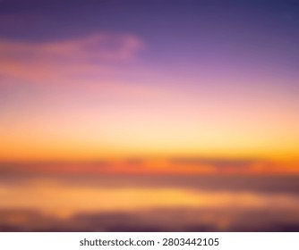 A dramatic sunset scene featuring a deep purple sky filled with stars transitioning into a bright orange horizon over clouds.