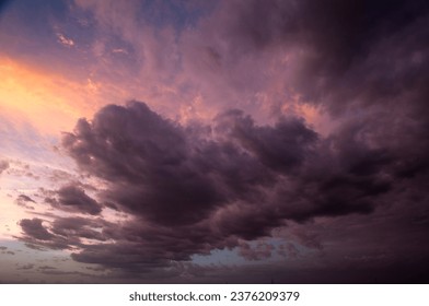 Dramatic sunset sky with clouds, Abstract sunset and sunrise background