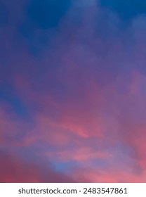 Dramatic sunset sky with colorful clouds background concept. Evening sunset. Beautiful red and orange twilight sky.