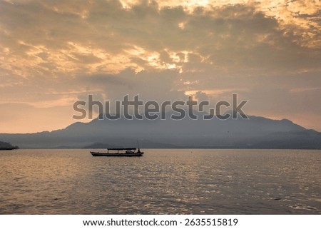 dramatic  sunset with tellow sky