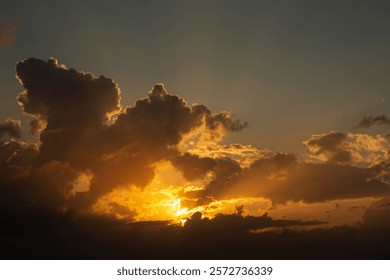 Dramatic Sunset with Vibrant Clouds.