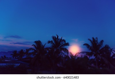 dramatic twilight over Mountain