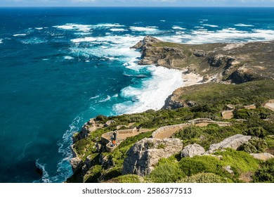 A dramatic view of cape of good hope at the Cape Peninsula, Cape Town, Western Cape, South Africa, Africa