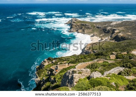 A dramatic view of cape of good hope at the Cape Peninsula, Cape Town, Western Cape, South Africa, Africa