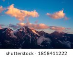 Dramatic view of high ridge. Location Grossglockner high alpine road, Austria, Europe. National park in Tyrol. Drone photography. Famous european travel destination. Discover the beauty of earth.