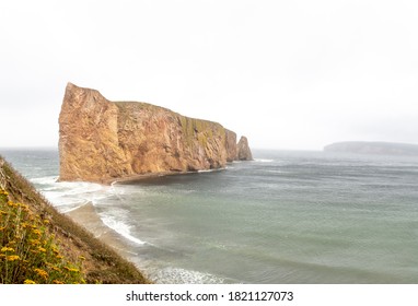 Dramatic View Of The Percé Rock, On The Tip Of The Gaspé Peninsula In Québec
