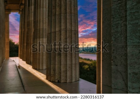 Similar – Foto Bild Pärchen sitzt Arm in Arm und genießt den Ausblick