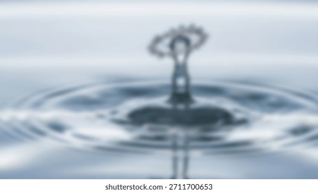 Dramatic Water Drop Collision  Abstract HighSpeed Photography with Calm Ripples.