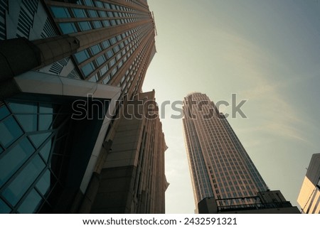 Dramatic windows and arches on Charlotte city buildings