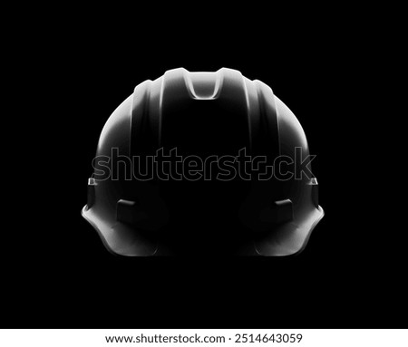 Dramatically Lit Hard Hat Isolated on a Black Background.