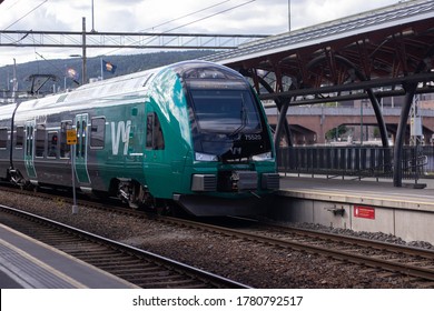 Drammen, Norway - July 15th 2020: Norwegian VY Train. 