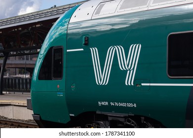 Drammen, Norway - July 15th 2020: New VY Train