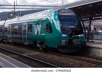 Drammen, Norway - July 15th 2020: VY Train