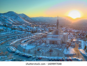 Draper Utah Temple Sunset, UT