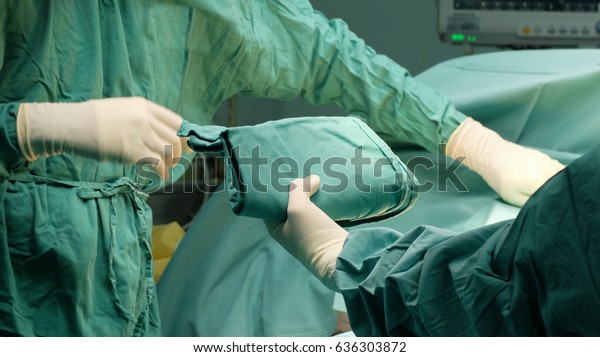 Draping Scrubbing Operation Room Stock Photo Edit Now 636303872