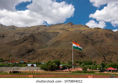 Drass, Ladakh, India- 24 July 2019; Kargil War Memorial located near Dras valley on main highway connecting Leh and Srinagar. The memorial is built to honor of Indian soldiers who fought in Kargil war