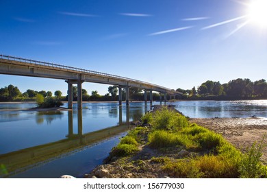 Drava River Bridge In Podravina, Croatia